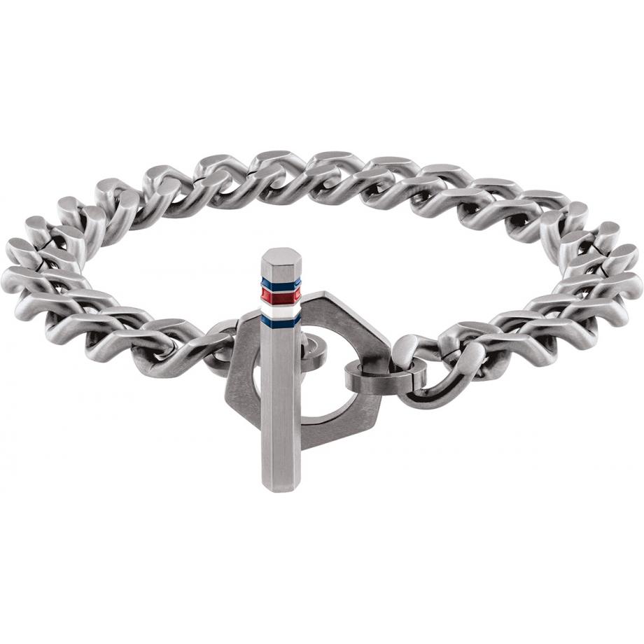 Tommy Hilfiger 2790016 Black Steel Cable Wire Bracelet